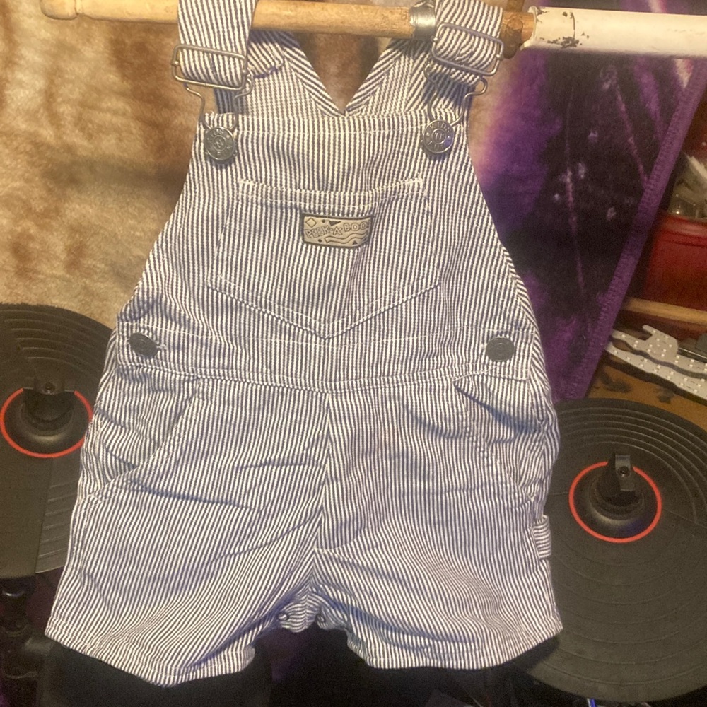 Striped Kids Overalls